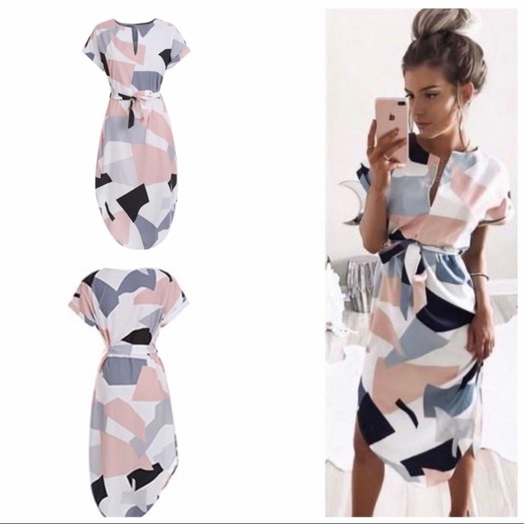 Dresses & Skirts - RESTOCKED▪️Chic Geometric Print Pencil Dress